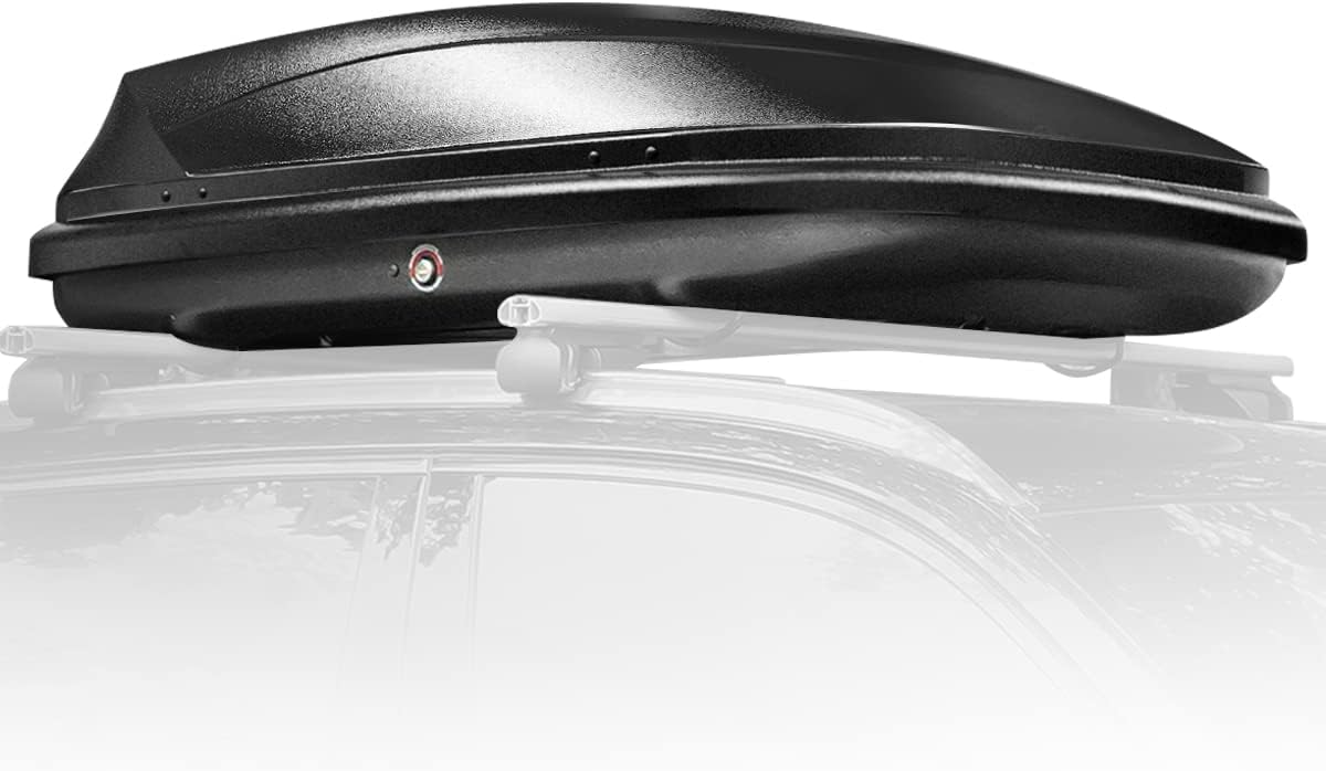 Auto Dynasty Hard Shell Roof Cargo Box with Security Keys and Tool-Fre