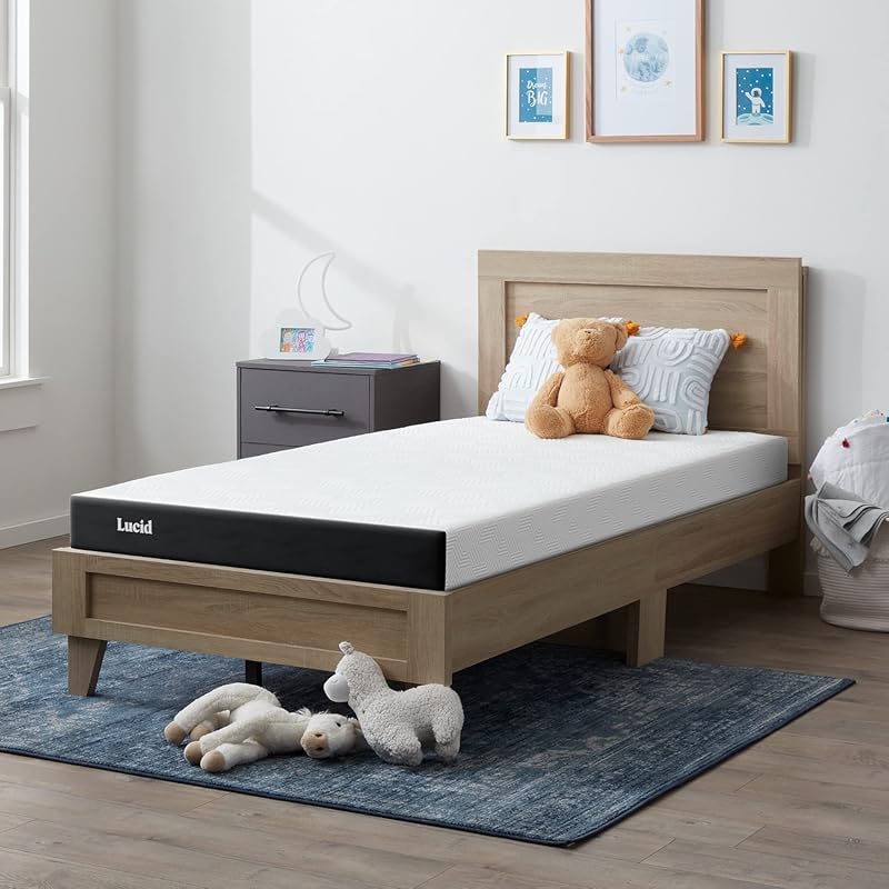 Lucid 5 Inch Memory Foam Mattress – Low Profile - Firm Feel - Infused 