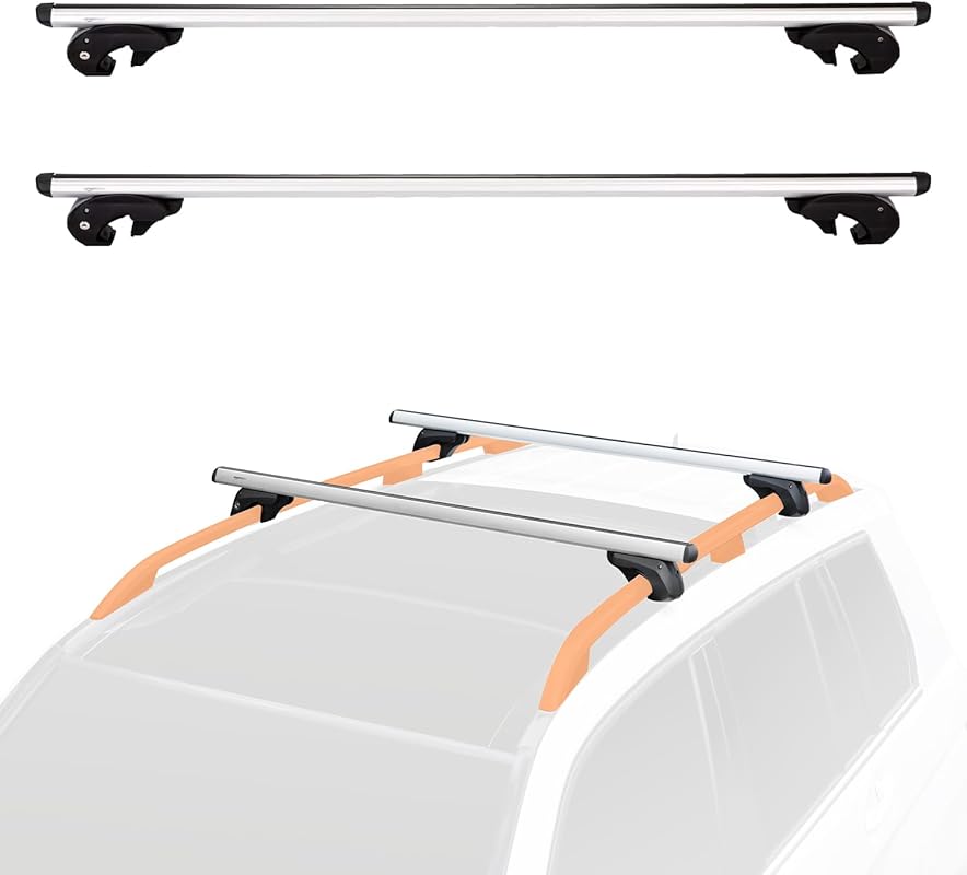 Amazon Basics 56-Inch Cross Rail Roof Rack Pack of 2 for Raised Side R