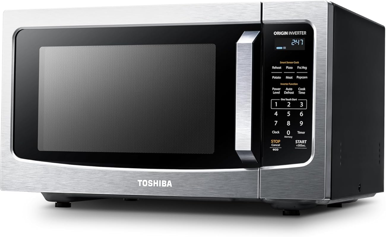 Toshiba Countertop Microwave with Inverter Technology, Smart Sensor, a