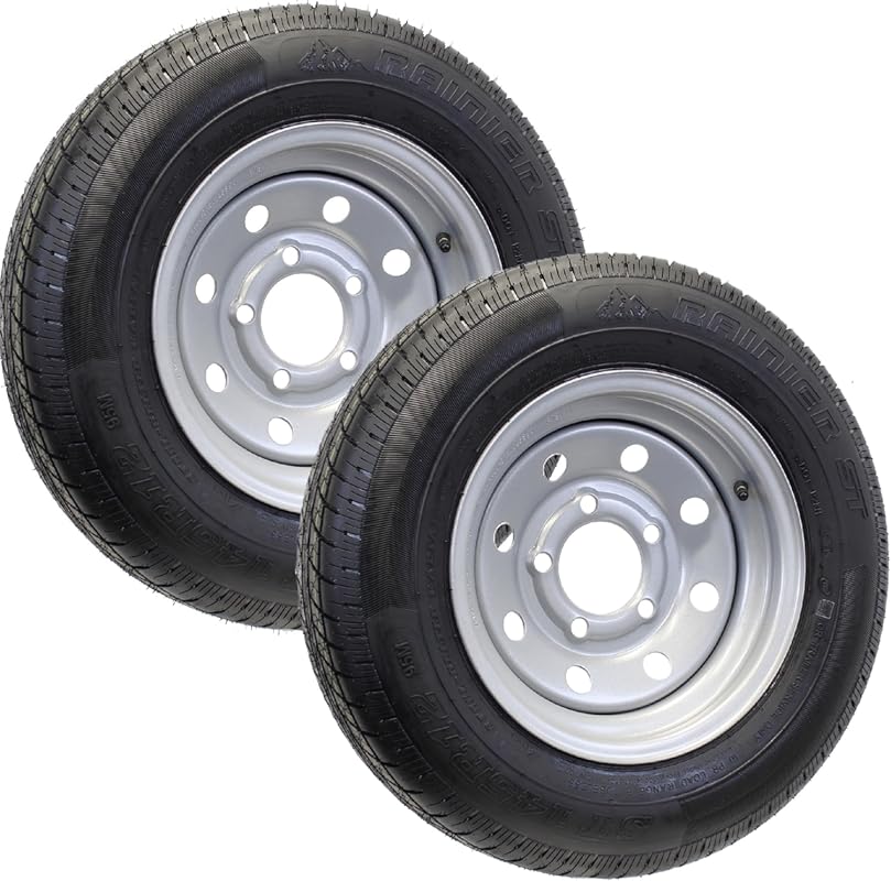 eCustomrim Trailer Tire and Rim for Heavy-Duty Trailers, ST145/R12 Loa