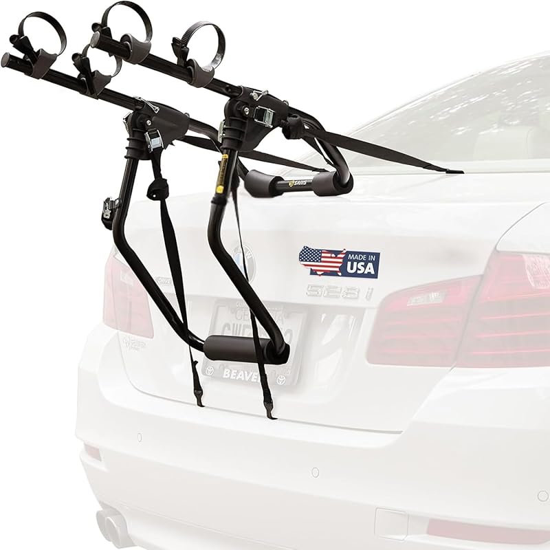 Saris Guardian No-Hitch Trunk Bike Rack for Up to 3 Bikes with Foldabl
