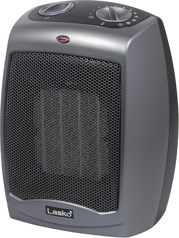 Lasko 1500W Portable Ceramic Space Heater with Tip-Over Safety, Overhe