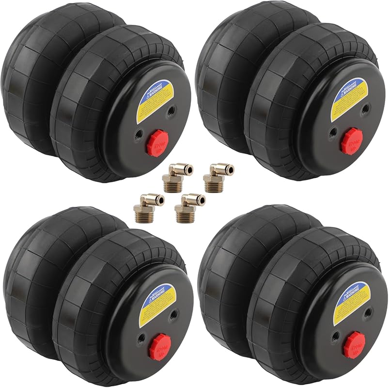 maXpeedingrods 4-Piece Double Bellow Air Ride Suspension Bags with 250