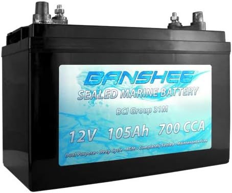 Banshee BCI Group 31M Dual Purpose Deep Cycle AGM Battery for Marine a