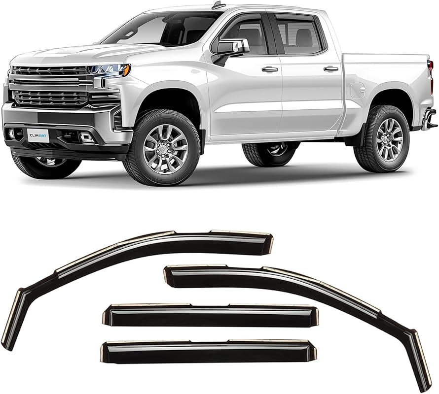 CLIM ART In-Channel Window Deflectors for Chevy Silverado and GMC Sier