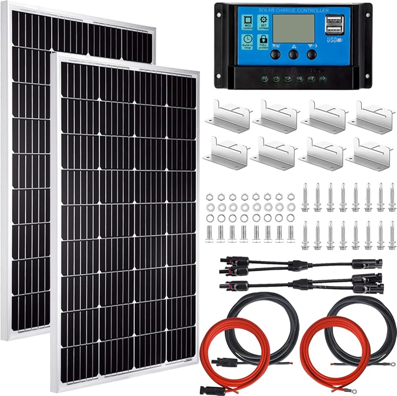 Pikasola 200 Watt 12/24V Solar Panel Kit