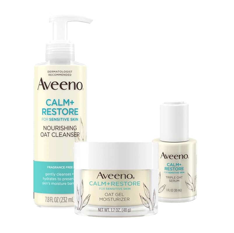 Aveeno Calm + Restore Nourishing Oat Cleanser 7.8oz with Restore Tripl
