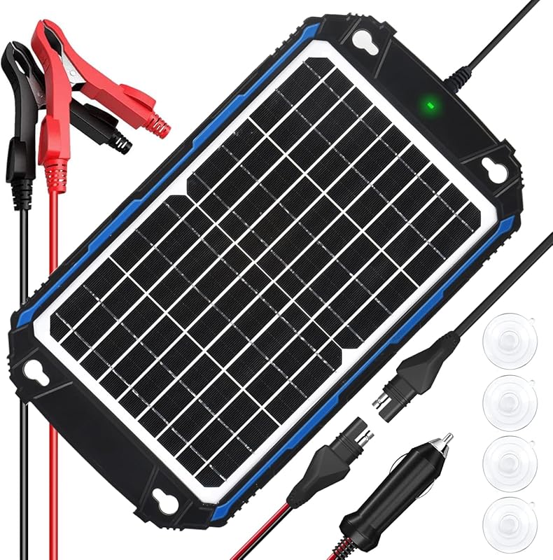 SUNER POWER 12W 12V Waterproof Solar Battery Charger with Built-in MPP