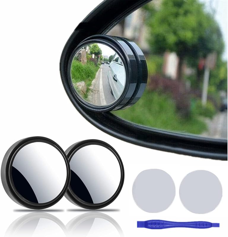 2-Inch Round Blind Spot Mirrors with HD Glass Convex and ABS Housing f