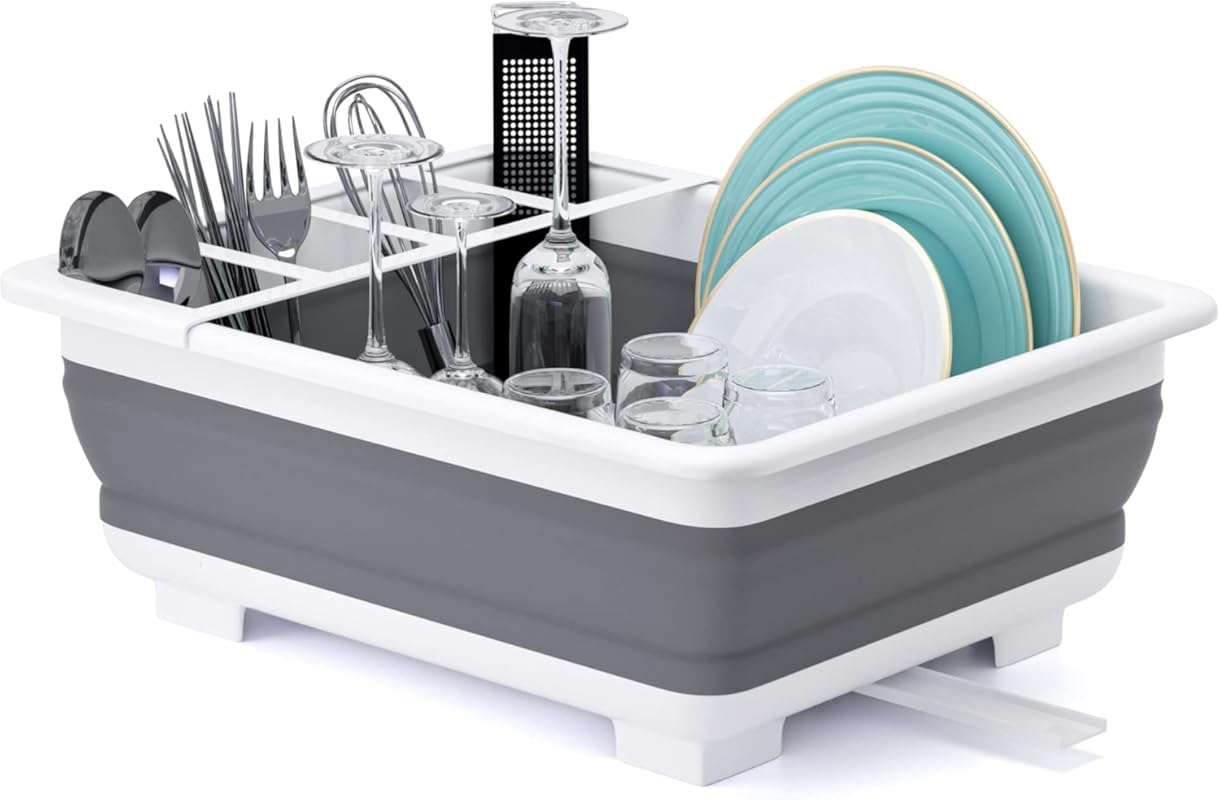 Collapsible Dish Drying Rack for Kitchen and RV Campers to Save Space