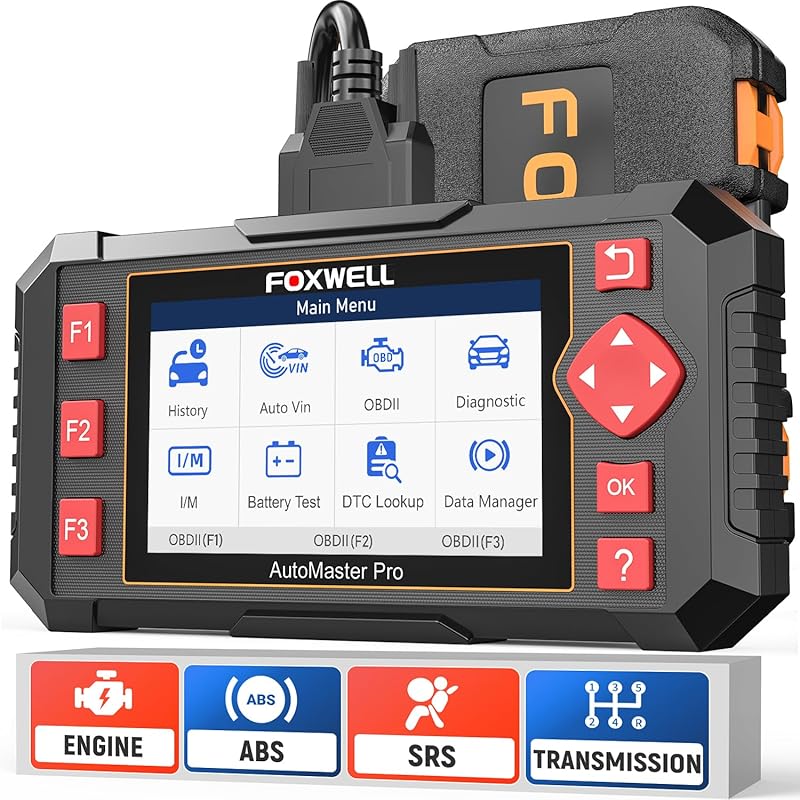 FOXWELL NT604 Elite OBD2 Scanner with ABS, SRS, and Live Data Diagnost