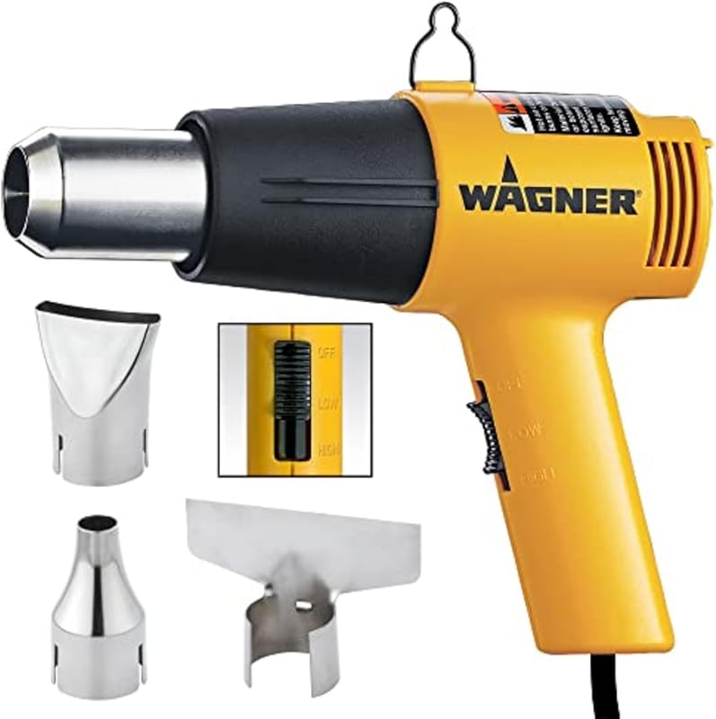 Wagner Spraytech 2417344 HT1000 Heat Gun Kit, 3 Nozzles Included, 2 Te