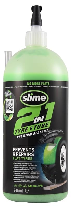 Slime 2-in-1 Tire Sealant for Lawn Tractors: Puncture Repair for Off-H