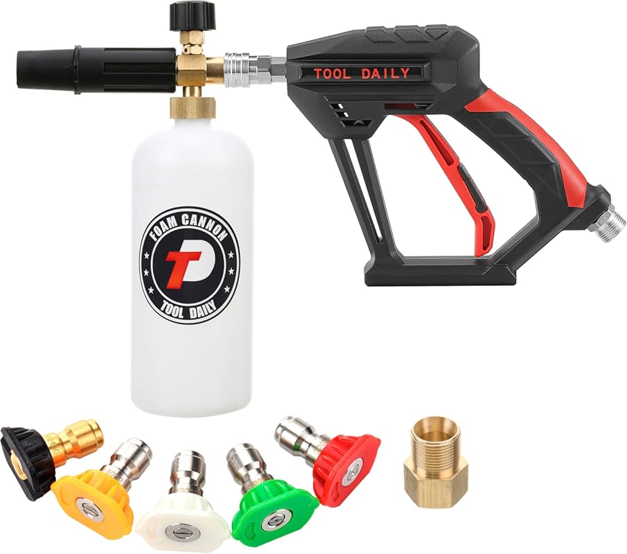 Tool Daily Pressure Washer Gun with Foam Cannon and Nozzle Tips for Ca