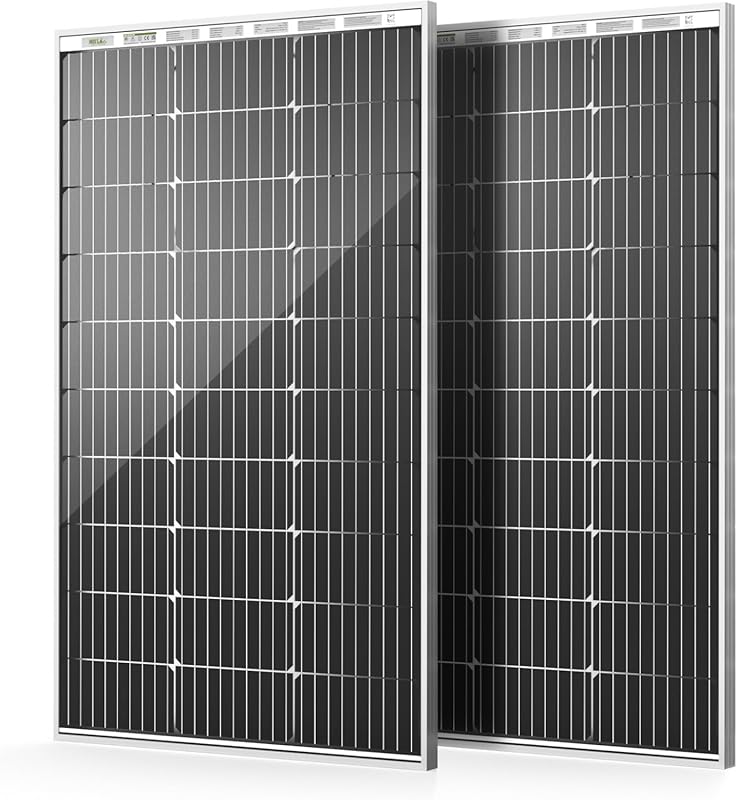 HQST 100W 12V Monocrystalline Solar Panel, High Efficiency Module PV P