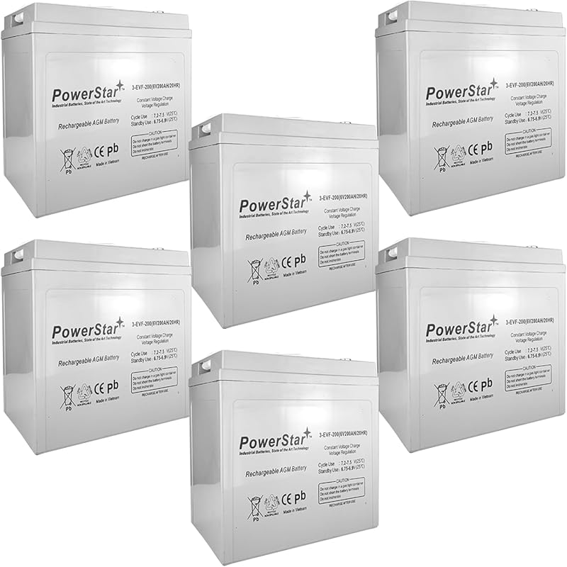 PowerStar X6 6V Deep Cycle Battery Replacement for RV Marine and Indus