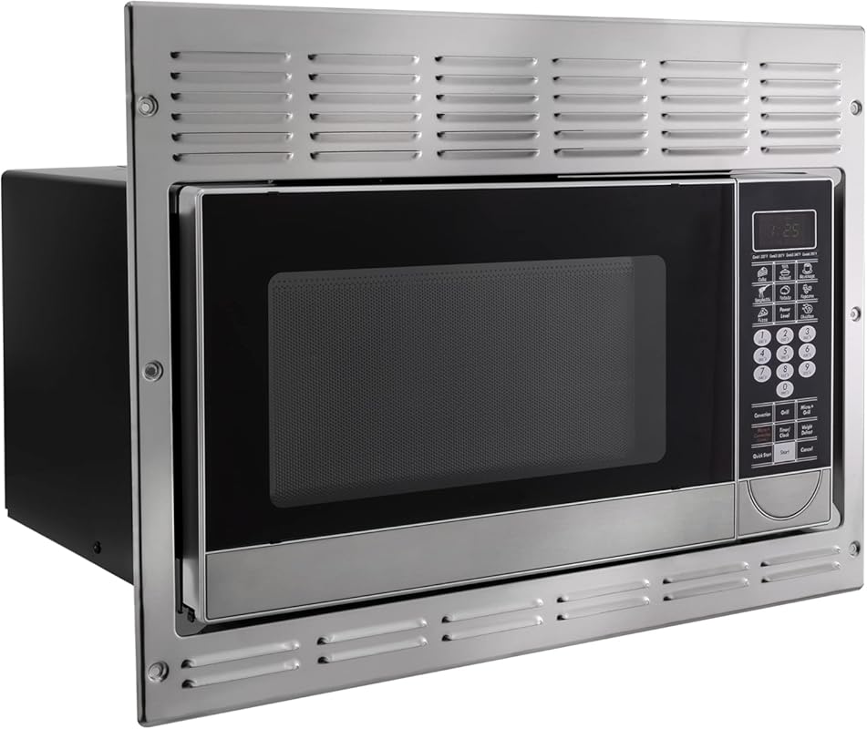 RecPro 1.1 Cubic Foot Stainless Steel RV Convection Microwave, 120V, f