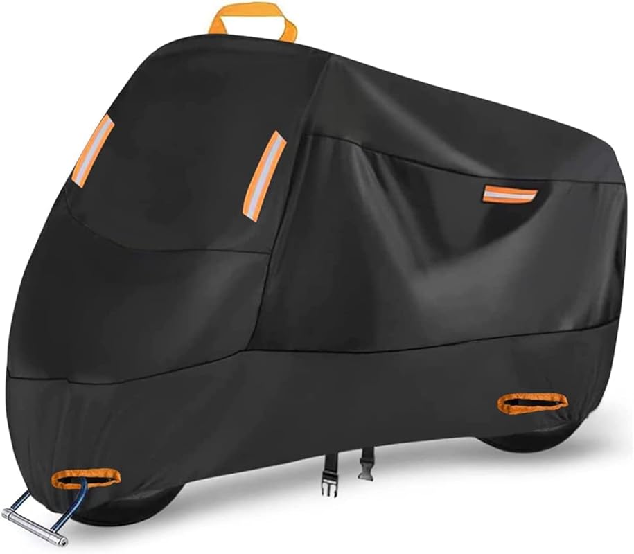 300D Heavy Duty Motorcycle Cover, SECELES All Season Durable Waterproo