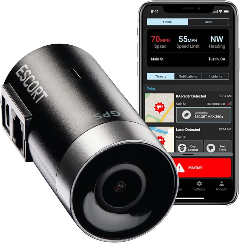 Escort M2 Smart Dash Cam Compatible with MAX 360c Radar Detectors and 