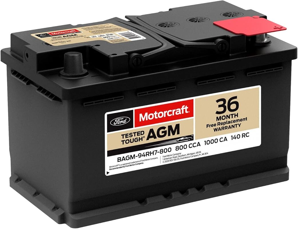 Motorcraft BAGM94RH7800 AGM Battery Group 94R for Ford 6.0L Powerstrok