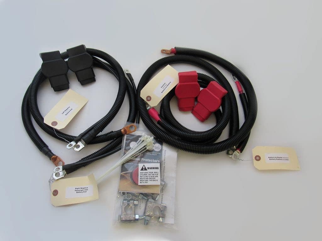 Made in USA. Custom Battery Cables Kit Compatible/Replacement for Dodg