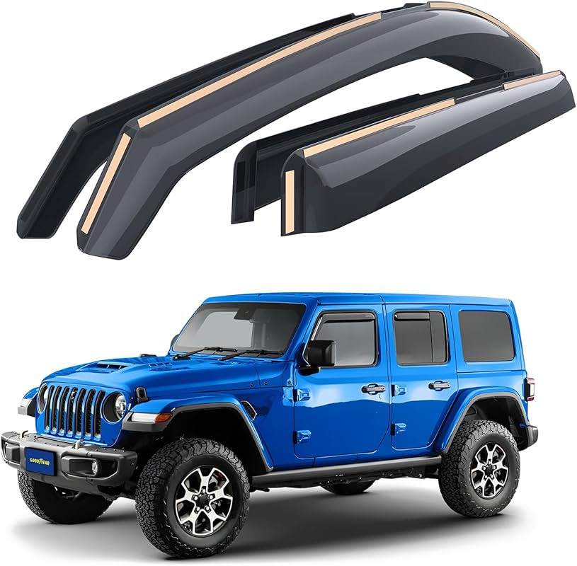 Goodyear Shatterproof in-Channel Window Deflectors for Jeep Wrangler J