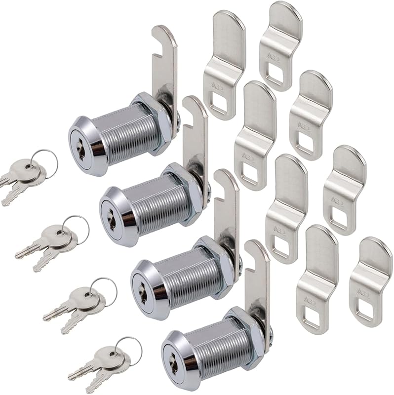 Keyed Alike Cam Locks for Cabinets and Drawers with a 1 Inch Maximum P