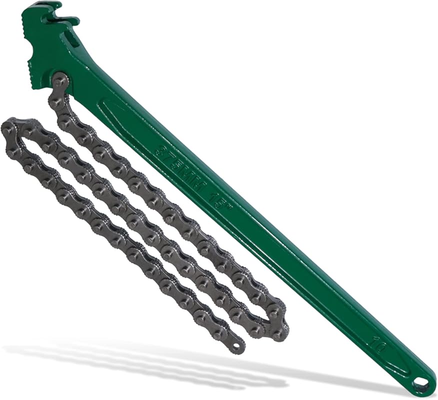 15-inch heavy duty chain wrench for semi trucks, adjustable ratcheting