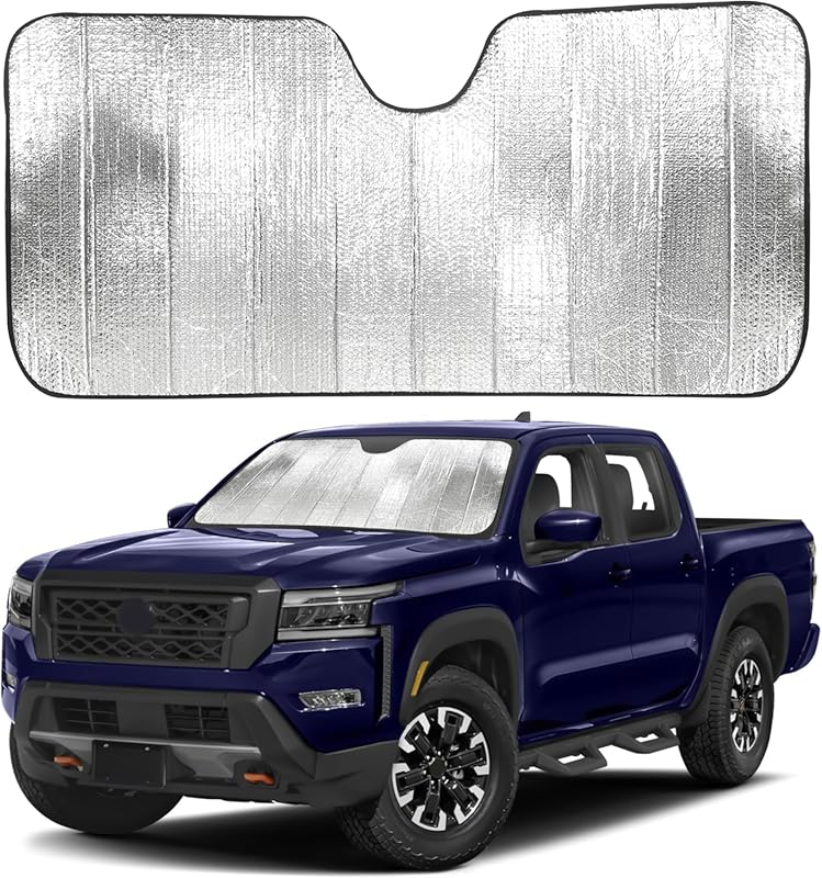 EcoNour Accordion Windshield Sun Shade for Trucks, SUVs, and Pickups w