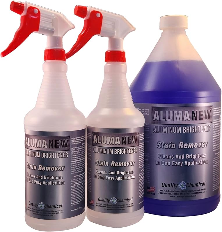 Quality Chemical Aluminum Cleaner, Brightener, and Restorer Combo for 