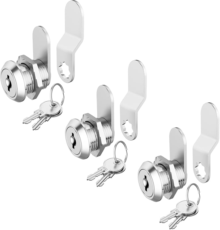 Keyed Alike Cabinet Cam Locks for File Cabinets, Mailboxes, and RV Sto