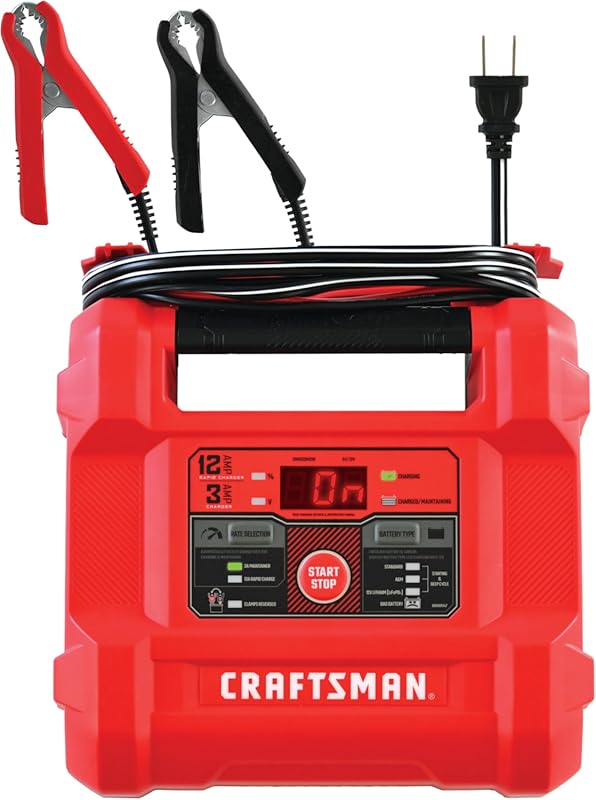Craftsman 12A 6V/12V Battery Charger, Maintainer, and Tester for Autom