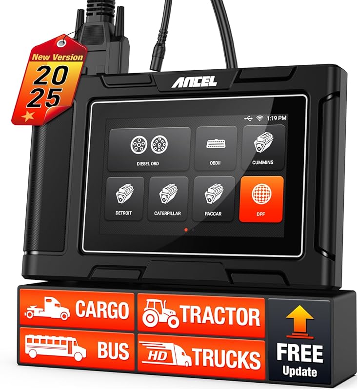 ANCEL HD3400 Pro Heavy Duty Truck Scanner | DPF Regeneration, Lifetime