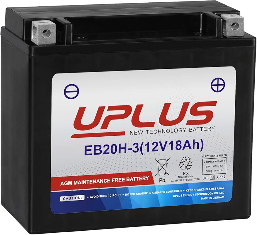 Motorcycle Battery YTX20HL-BS, UPLUS EB20H