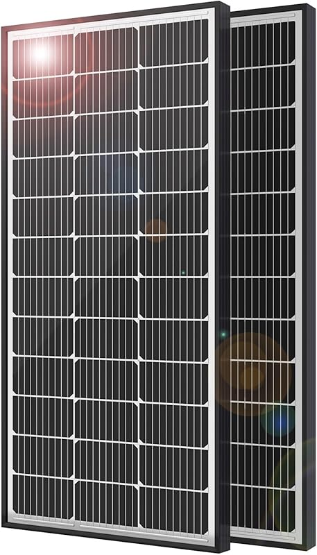 JJN 200W Monocrystalline Solar Panel Set with 23% Efficiency for RV, H