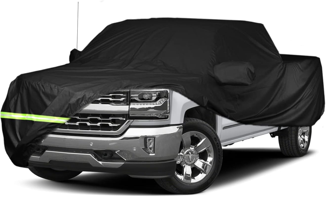 YIXIN Waterproof Car Cover for Silverado 1500-3500 Crew Cab Short Bed 