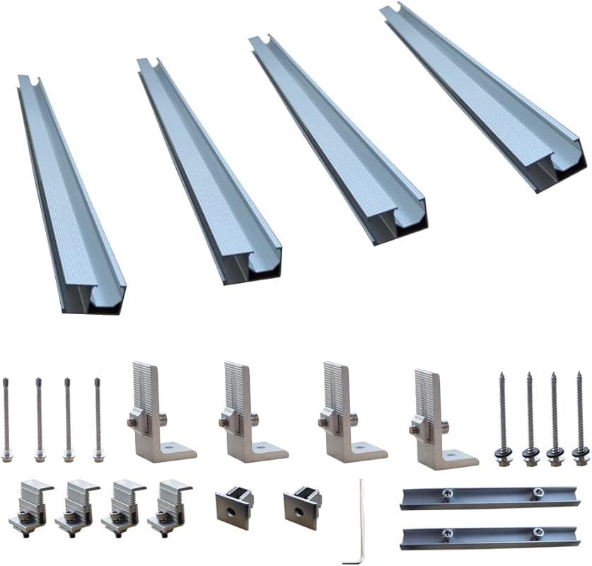 Solar Panel Roof Mount Bracket Kit for Sloped and Pitched Tin Roofs