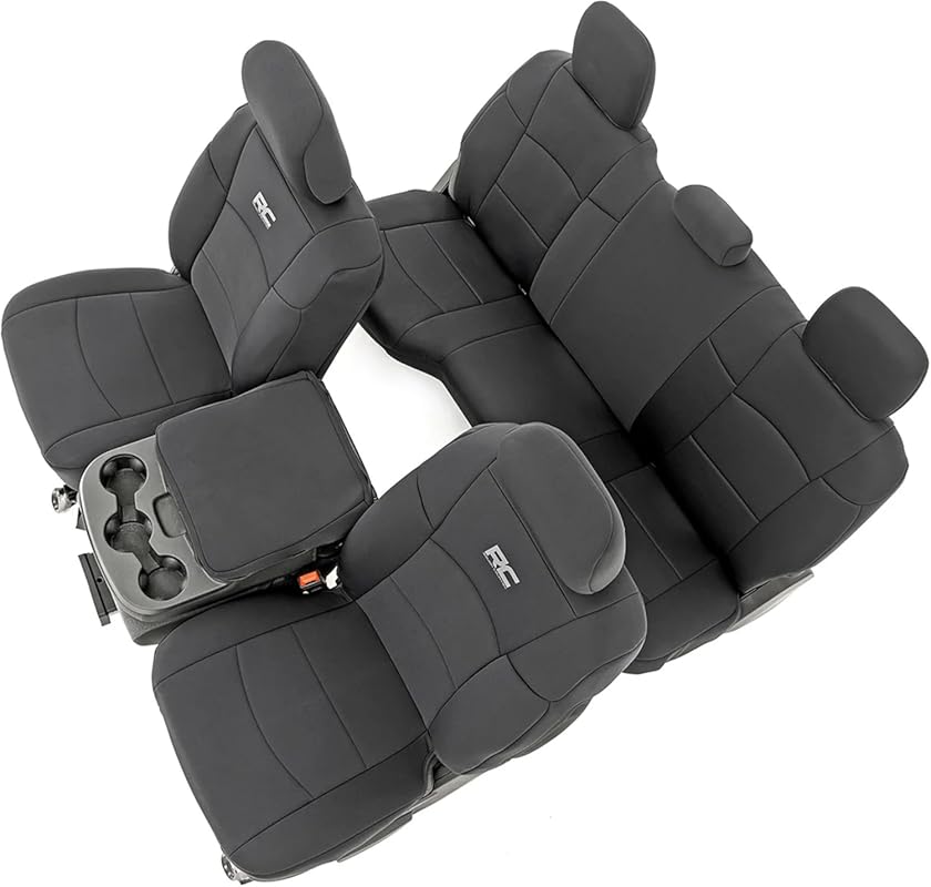 Rough Country Neoprene Foam Padded Seat Covers for Dodge Ram, UV and W