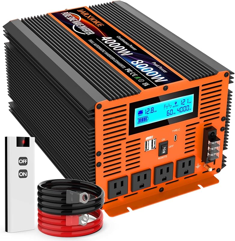 4000W Pure Sine Wave Power Inverter for RV and Off-Grid Systems with M