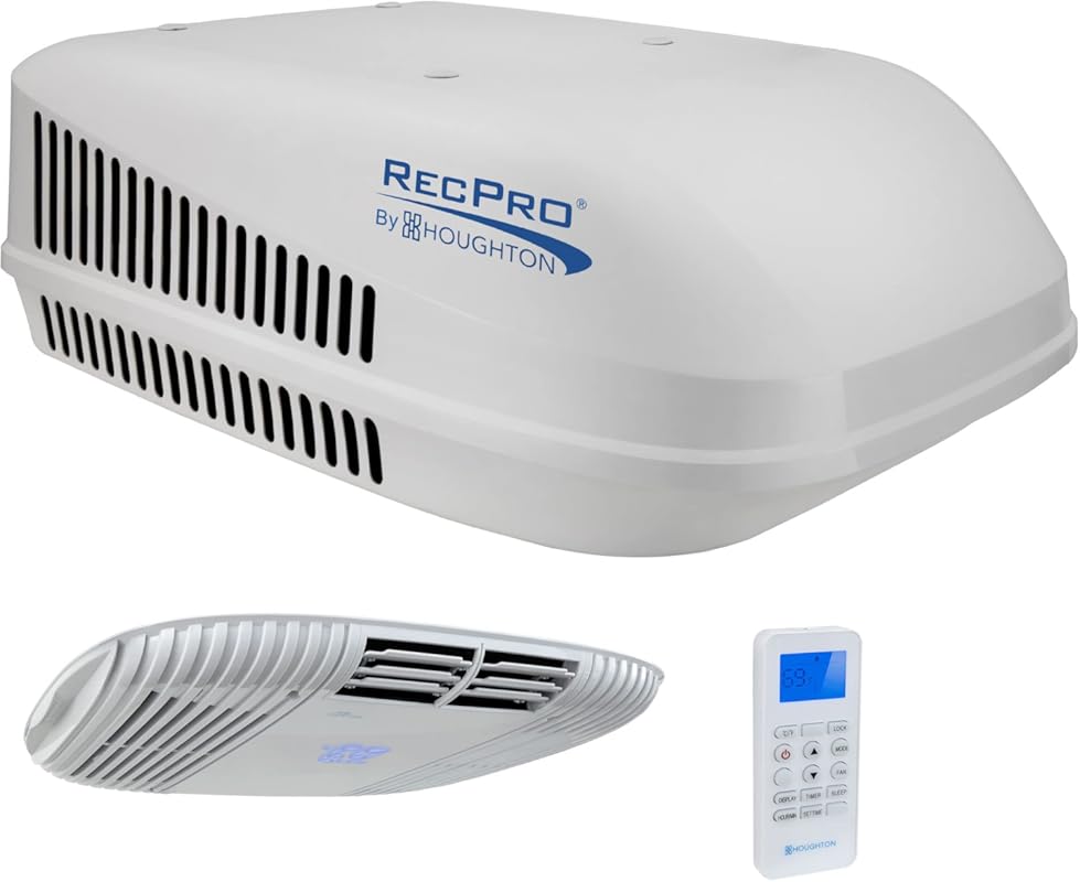 RecPro RV air conditioner: 13,500 BTU cooling, non-ducted white unit f