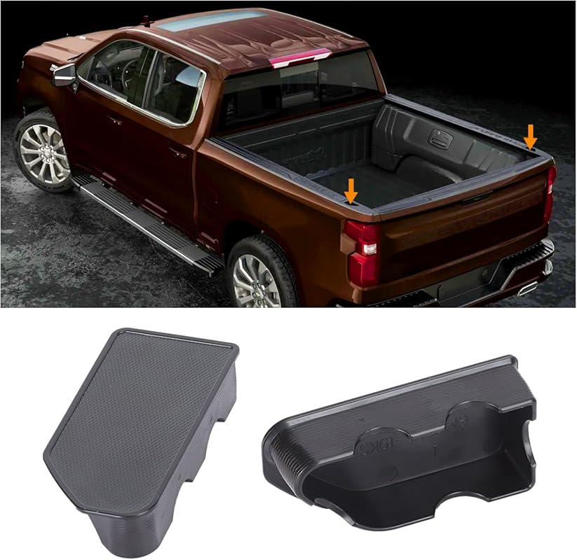 Bed Rail Stake Pocket Covers for Chevy Silverado and GMC Sierra 2019-2
