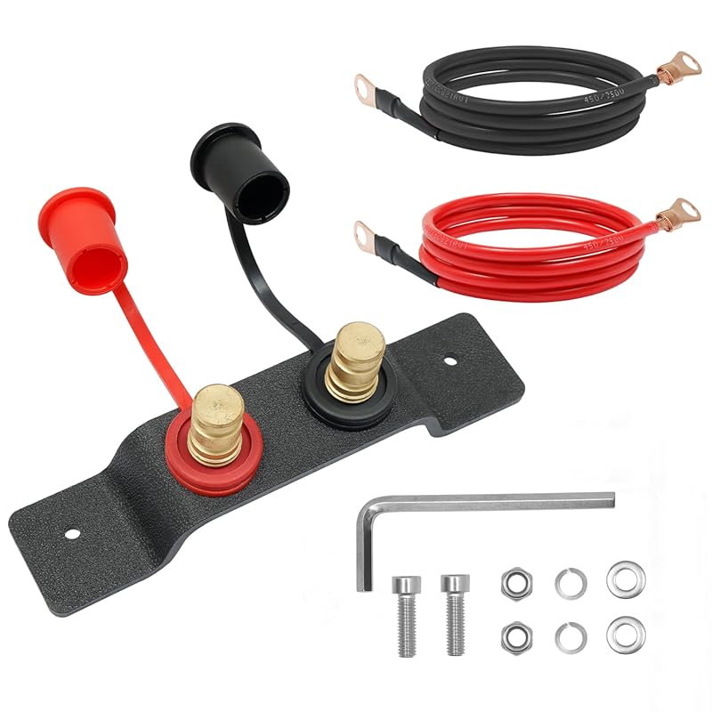 Remote Battery Jump Post and Charging Terminal Relocation Kit for UTV,