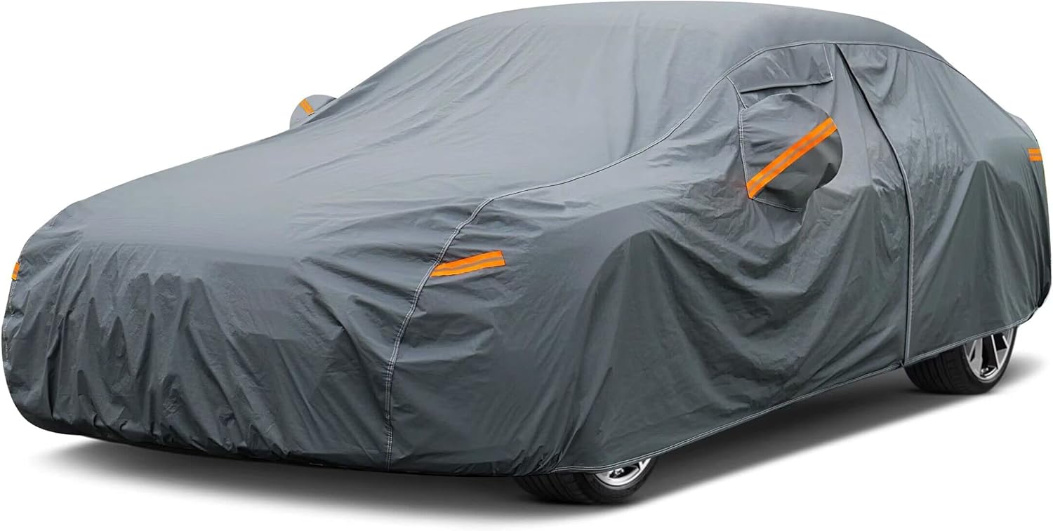 16-Layer Heavy Duty Waterproof All-Weather Car Cover for Winter Outdoo