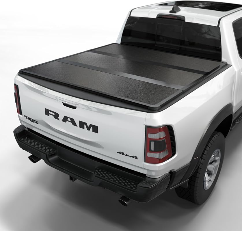 Hard Tri-Fold Tonneau Cover for Dodge Ram 1500 (2009-2026) 6.4-Foot Be