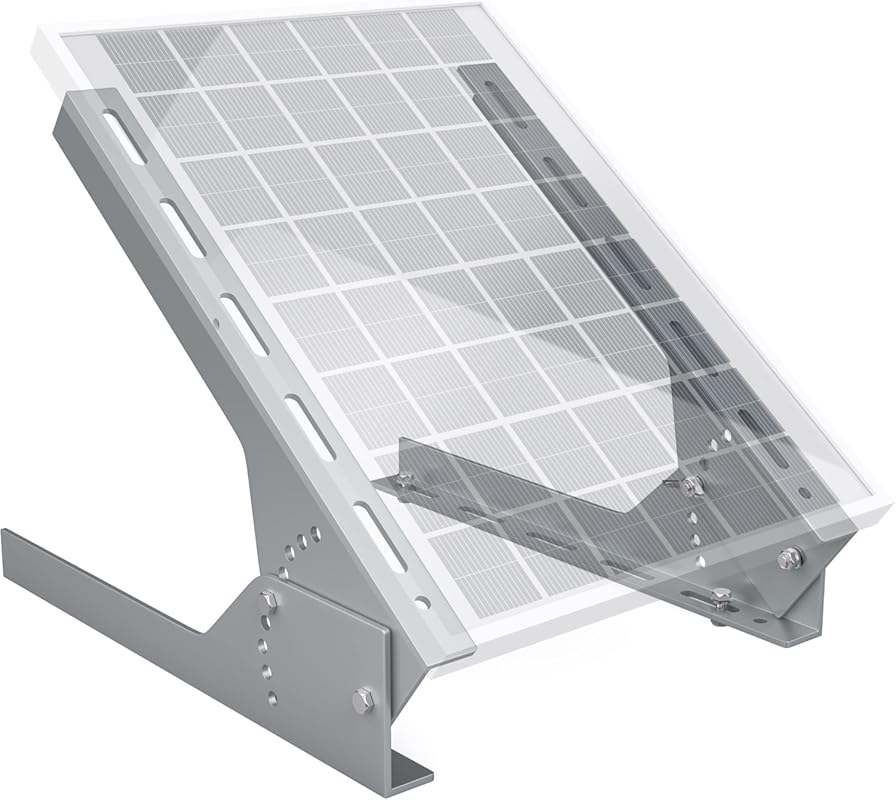 Solar Panel Mount with 13.8-Inch Stand and Adjustable Angle from 0 to 