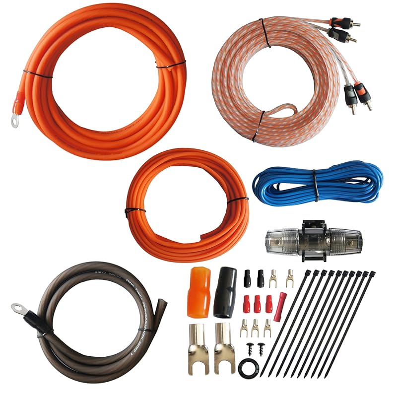 RD True 4 Gauge Car Audio Amplifier Wiring Kit with CCA Power Cable
