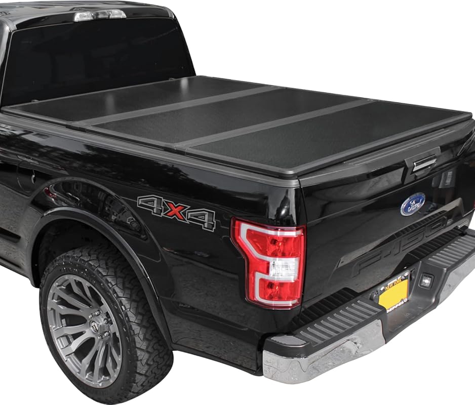 Tutel Hard Shell Folding Tonneau Cover for Ford F150 with 5'5