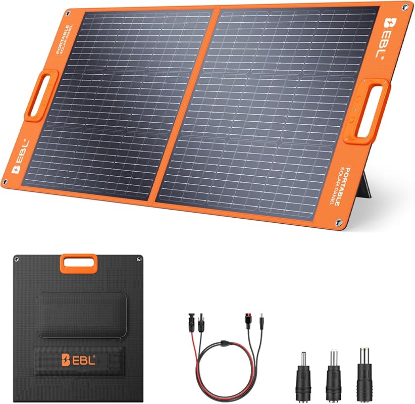 100W Portable Solar Panel with Adjustable Kickstand for Power Stations