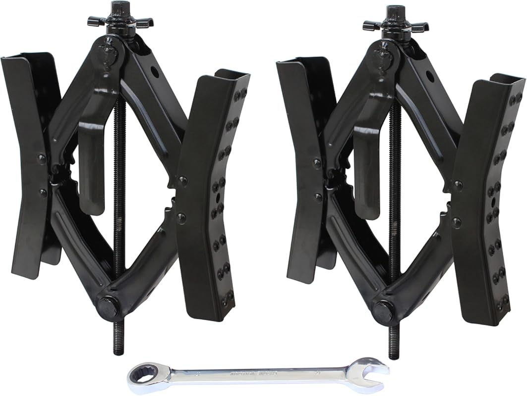 MaxxHaul 50627 Tandem Wheel Chock Stabilizers for Camper Truck Travel